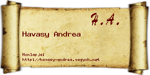 Havasy Andrea névjegykártya